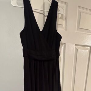 Lulus Thoughts of Hue Black Surplice Maxi Dress NWOT Size Large Black Prom Dress